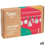 Set Attività Manuali Jovi AIR DRY ORNAMENTS XMAS Multicolore (3 Unità)