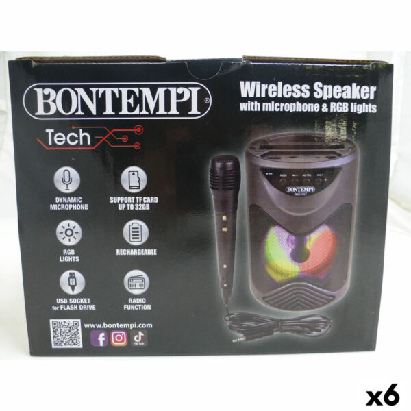 Altoparlante con Microfono Karaoke Bontempi 6 Unità