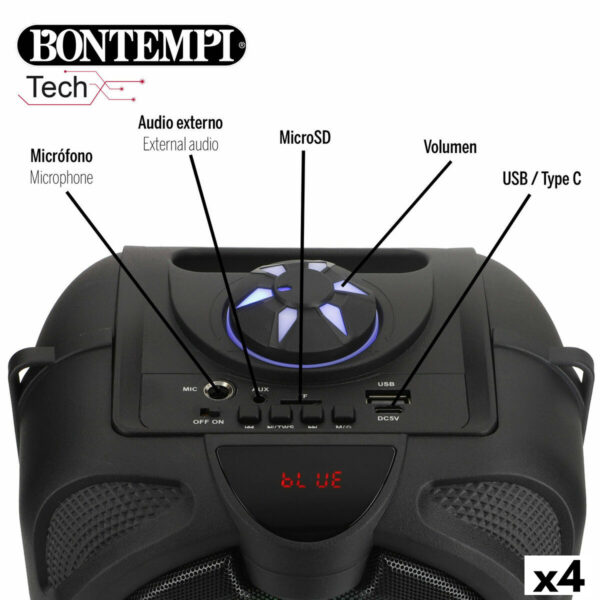 Altoparlante con Microfono Karaoke Bontempi 4 Unità