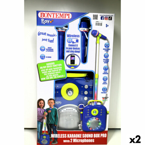 Altoparlante con Microfono Karaoke Bontempi 2 Unità