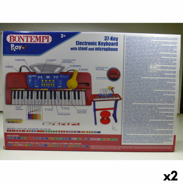 Tastiera 37 Tasti Bontempi 43 x 56 x 23 cm (2 Unità)