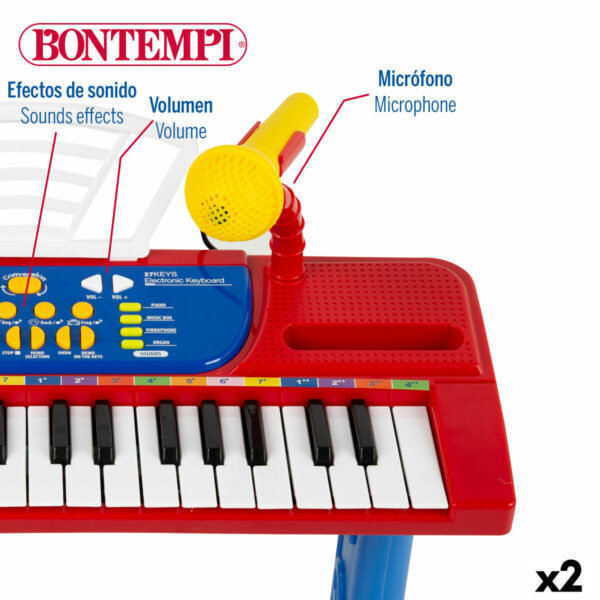 Tastiera 37 Tasti Bontempi 43 x 56 x 23 cm (2 Unità)