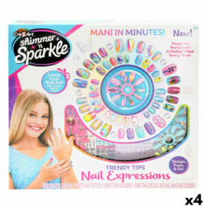 Kit di Design per Unghie Cra-Z-Art (4 Unità)