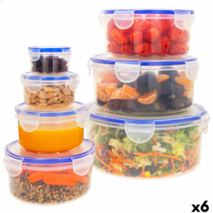 Set di Contenitori da Cucina Ermetici Impilabili Max Home 23 x 11 x 23 cm 6 Unità