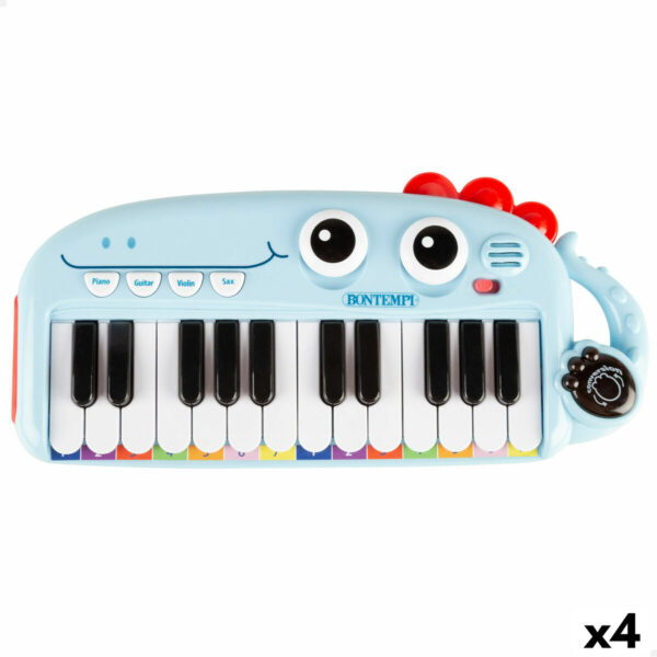 Pianoforte Educativo Apprendimento Bontempi Dino 30 x 4 x 14 cm (4 Unità)