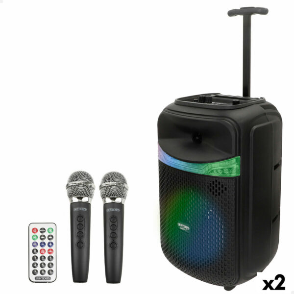 Altoparlante con Microfono Karaoke Bontempi Plastica 27 x 40 x 25 cm (2 Unità)